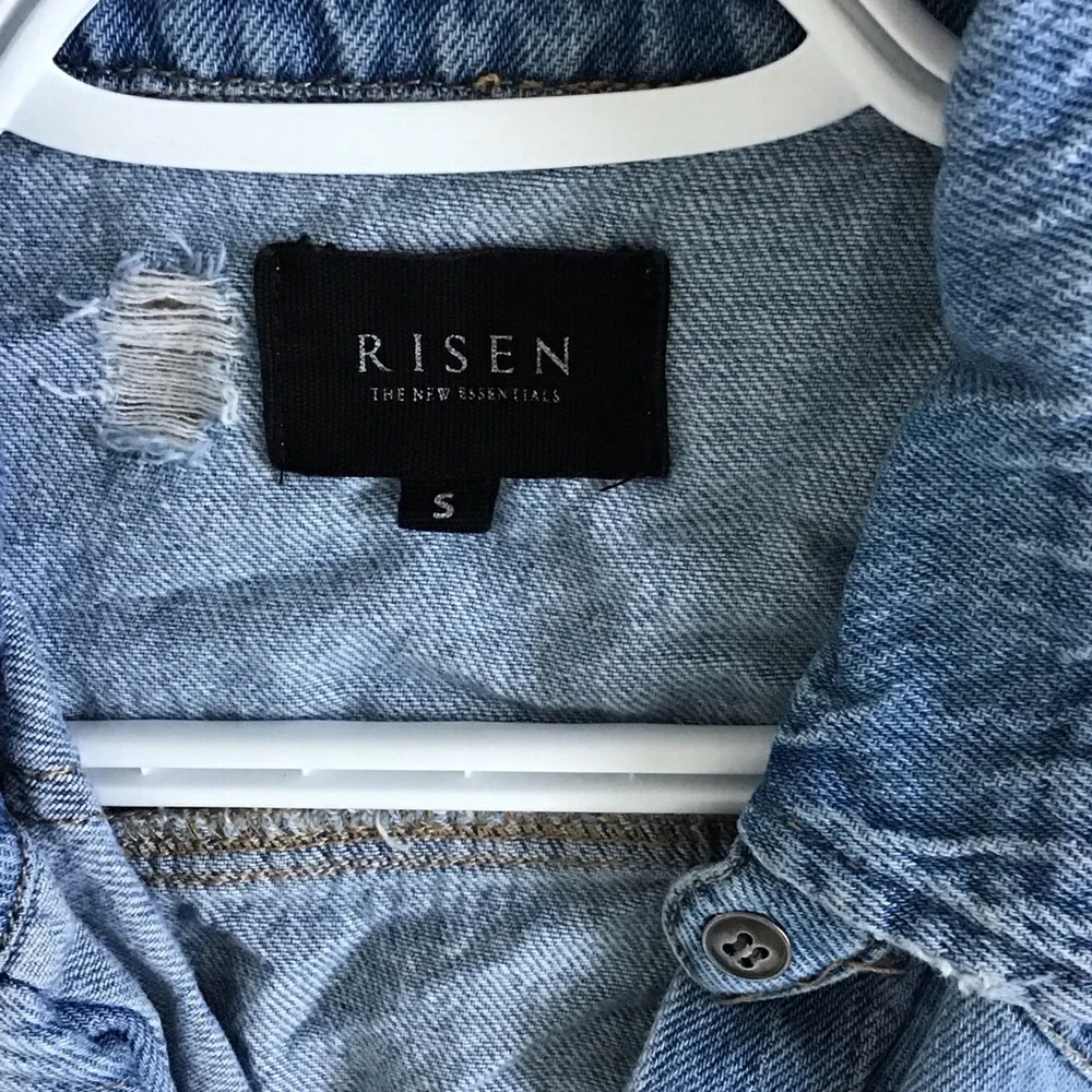 Eden Blue Ripped Denim Jacket - Picture 3 of 8